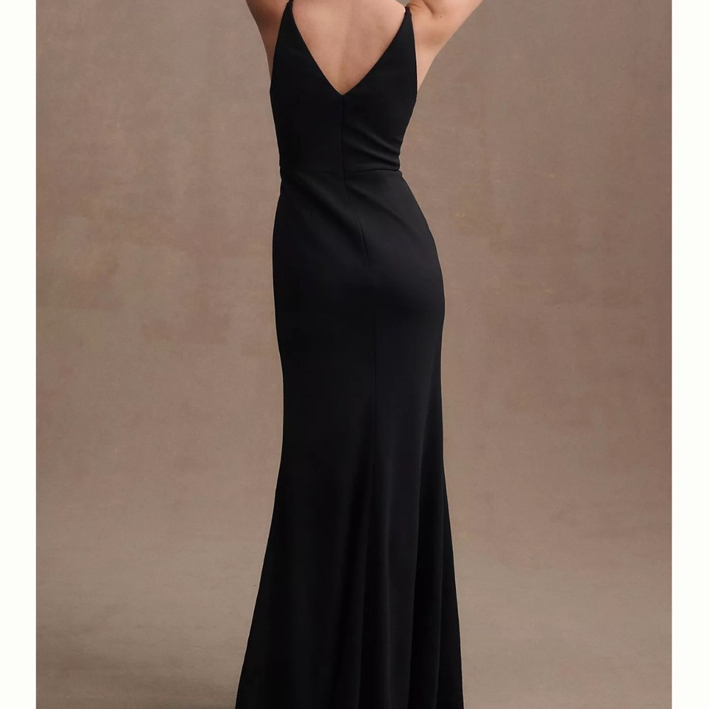 BHLDN Black Backless Gown
